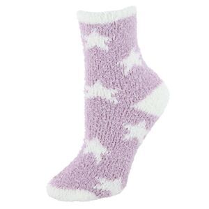CTM Women's Hearts Soft and Cozy Lounge Socks by Wootie (1 Pair)
